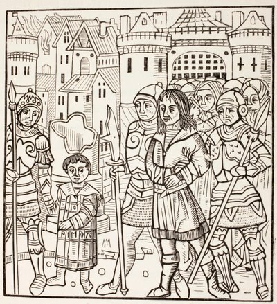 San Luigi, re Luigi IX di Francia catturato dai Saraceni dopo la battaglia di Fariskur, c.1880 da European School